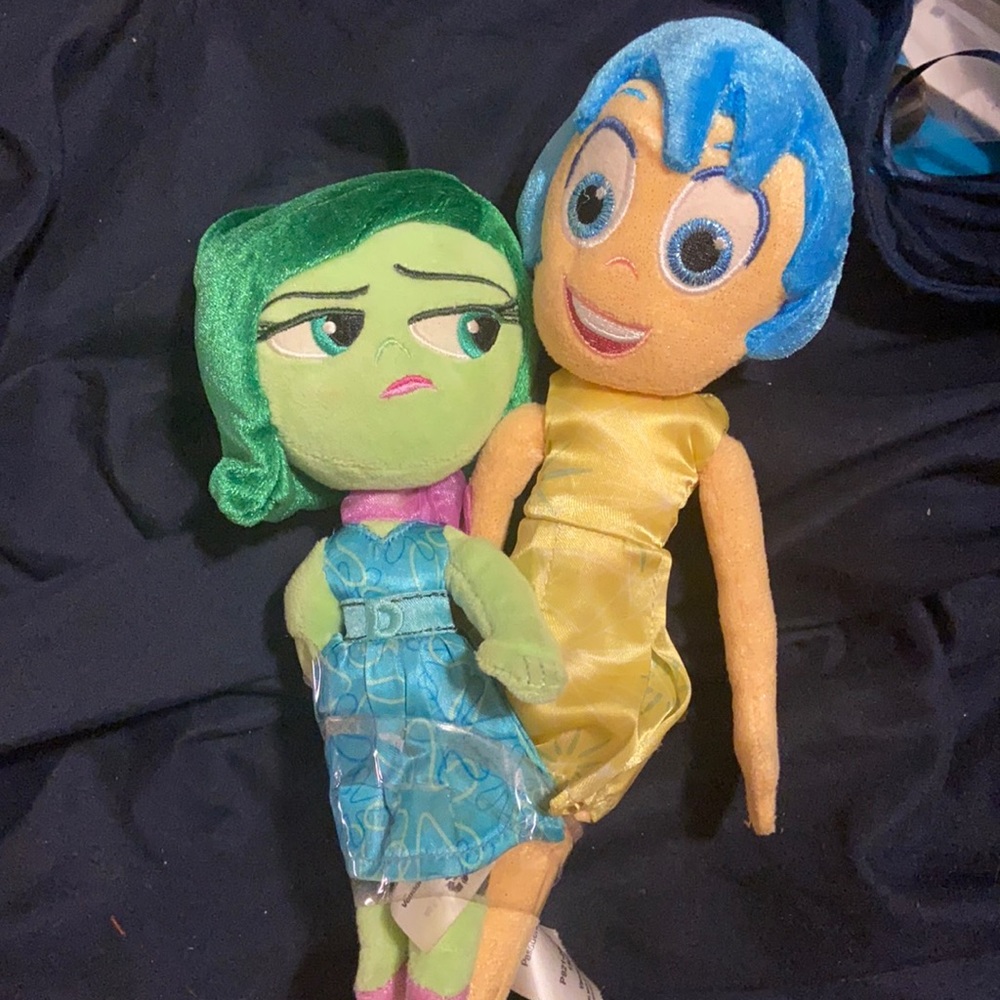 Like New Joy and Disgust Stuffed Animals Disney